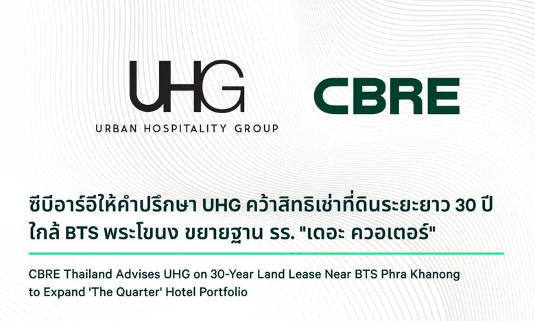 CBRE Thailand Advises Urban Hospitality Group on 30-Year Land Lease Near BTS Phra Khanong