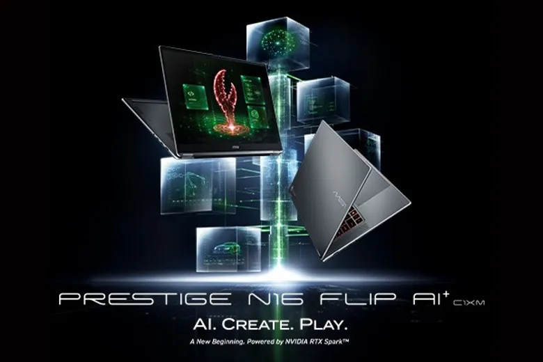 MSI เปิดตัว Prestige N16 Flip AI+: โน้ตบุ๊ก 2-in-1 ขับเคลื่อนด้วย NVIDIA RTX Spark สำหรับยุค Agentic AI