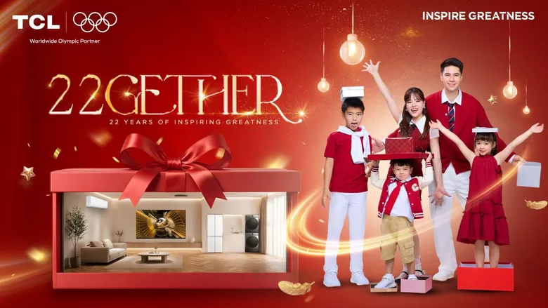 TCL จัดใหญ่ฉลอง 22 ปี เปิดแคมเปญ "TCL 22GETHER" ส่งความสุขแบบคูณ 22 ทุ่มรางวัลกว่า 2.2 ล้านบาท พร้อมภารกิจ 22 ล้านก้าวเพื่อสังคม