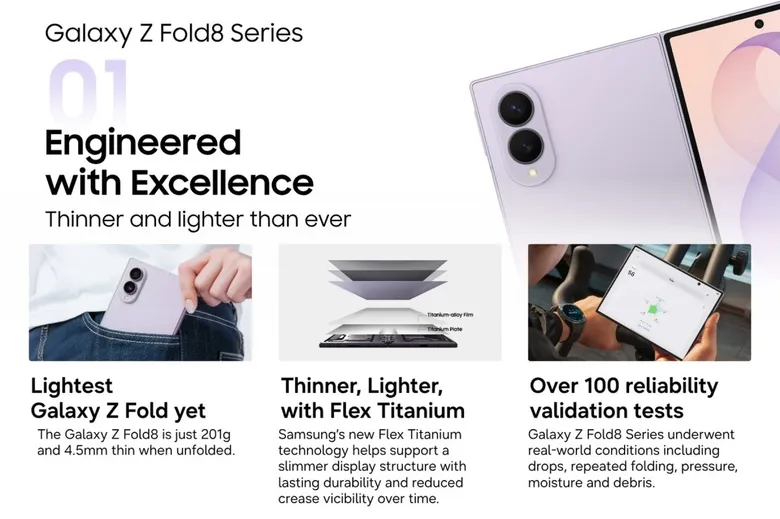 ซัมซุง ยกระดับประสบการณ์สมาร์ทโฟนจอพับที่เหนือชั้น ด้วย Galaxy Z Fold8 และ Galaxy Z Fold8 Ultra