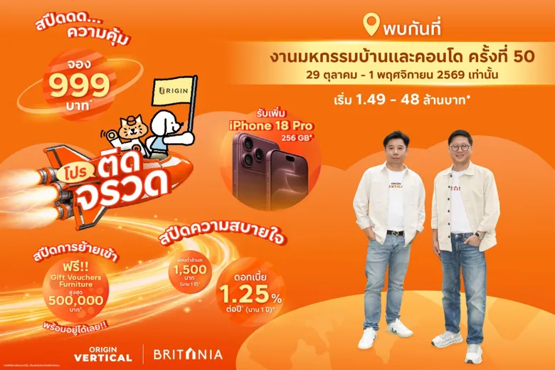 ออริจิ้น-บริทาเนีย เปิดโหมด "โปรติดจรวด" ขนทัพกว่า 70 โครงการ