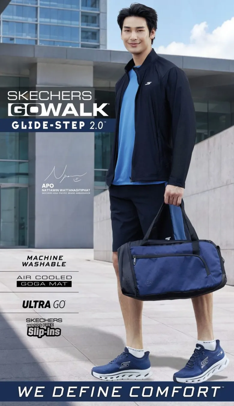 Slip In and Keep It Moving! วิดีโอแคมเปญล่าสุดของ Skechers นำเสนอ SKECHERS GOWALK GLIDE-STEP 2.0(TM)