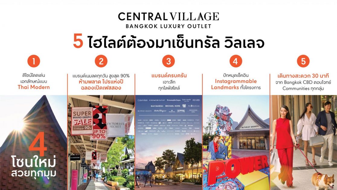 Five reasons why you should visit Central Village, Thailand's Most Complete Luxury Outlet Lifestyle Destination, to open its second phase on 28 Jan 2022