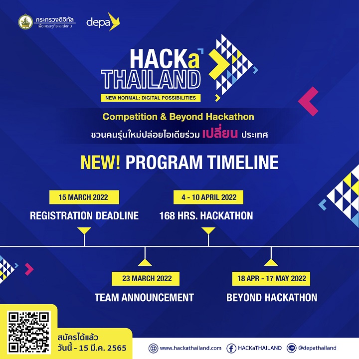 MDES - depa Reschedule Launch of HACKaTHAILAND As Requested with Hackathon Application Timeline Extended, Bangna Area Transformed into Digital City for Thais