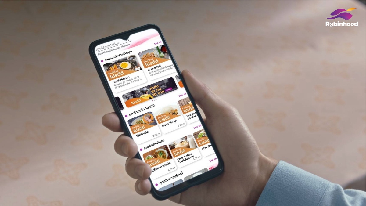 Robinhood food delivery invites eateries to help consumers weather the economic crisis through its DD promotion campaign offering a flat rate 10-baht delivery fee for distances up to 10 KM.