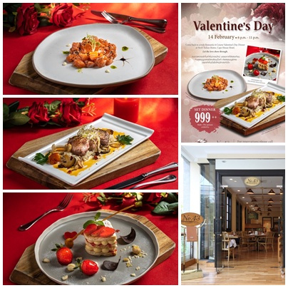 Valentine's Day Candlelit Dinner at No.43 Italian Bistro Restaurant, Cape House Hotel, Bangkok