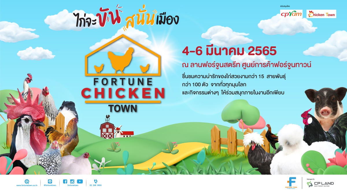 ฟอร์จูนทาวน์ ชวนตื่นตากับไก่สวยงามใน งาน Fortune Chicken Town