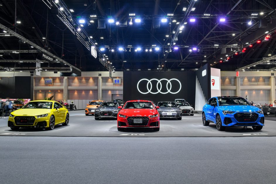 อาวดี้ ประเทศไทย ครบรอบ 5 ปี แรงไม่มียั้ง.!! อวดโฉม Audi RS ครบทั้งไลน์อัพ ยนตรกรรมสปอร์ตสมรรถนะ Supercar และกองทัพรุ่นยอดฮิตกว่า 20 คัน