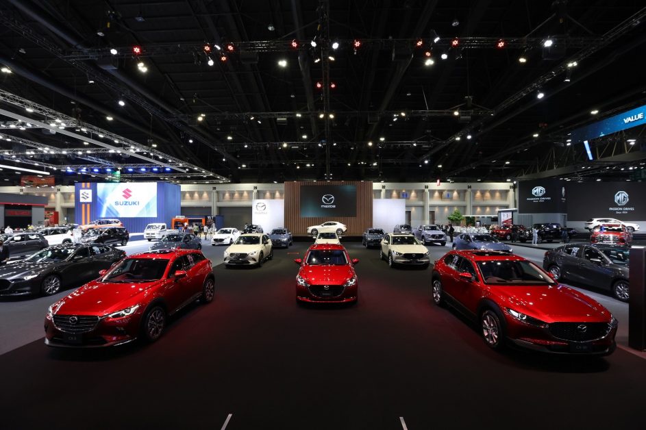 Mazda exhibits NEW MAZDA3 and new vehicles at Motor Show, offering free interest rate, free insurance, free fuel card, free MAZDA CARE and free MAZDA LUGGAGE SET