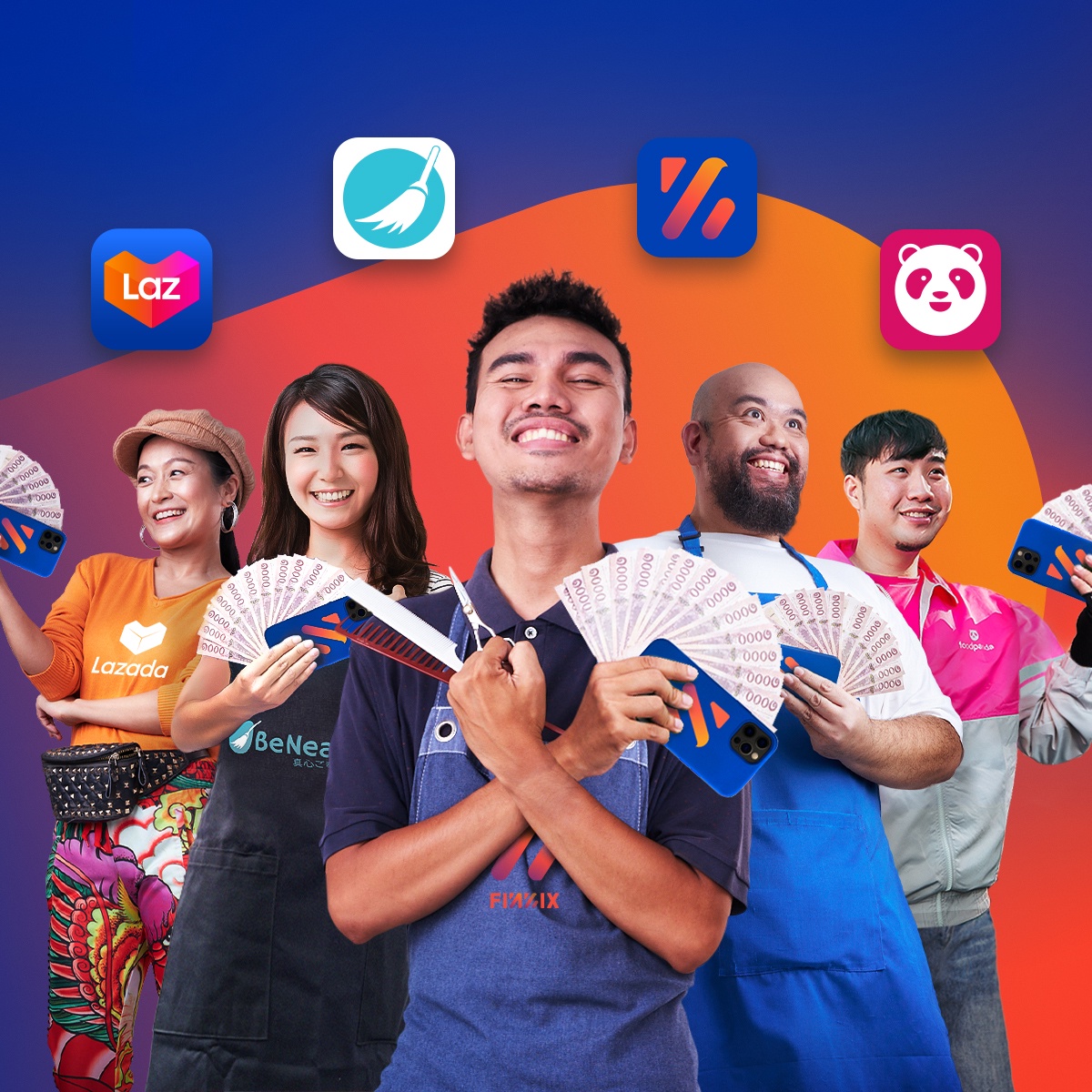 MONIX to join forces with Lazada, foodpanda, and BeNeat to launch Let Self-employed Thrive, a campaign aimed at creating jobs and increasing income for users of the FINNIX app.