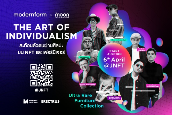 Modernform Collabs The Moon : Crypto NFT Cafe to Showcase The Art of Individualism on the Metaverse, Featuring NFTs from Eight Renowned Creators and Three Partners