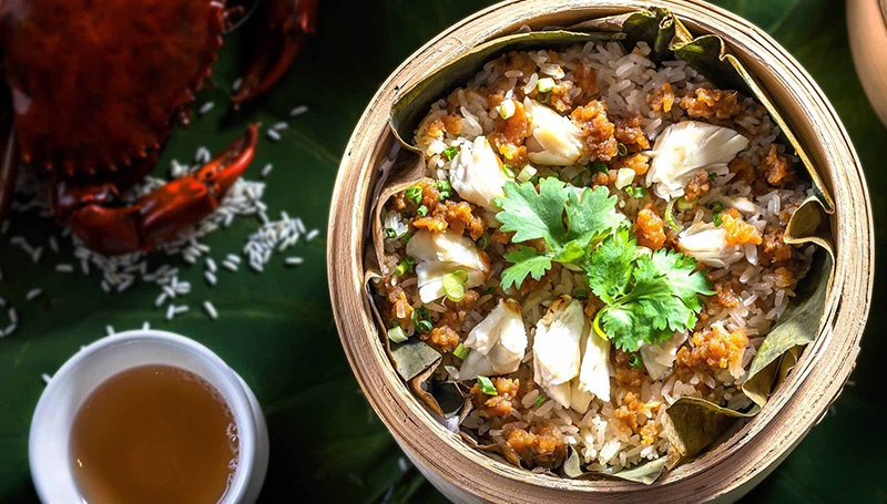Steamed Sticky Rice with Crab Meat at Wah Lok Carlton Hotel Bangkok Sukhumvit