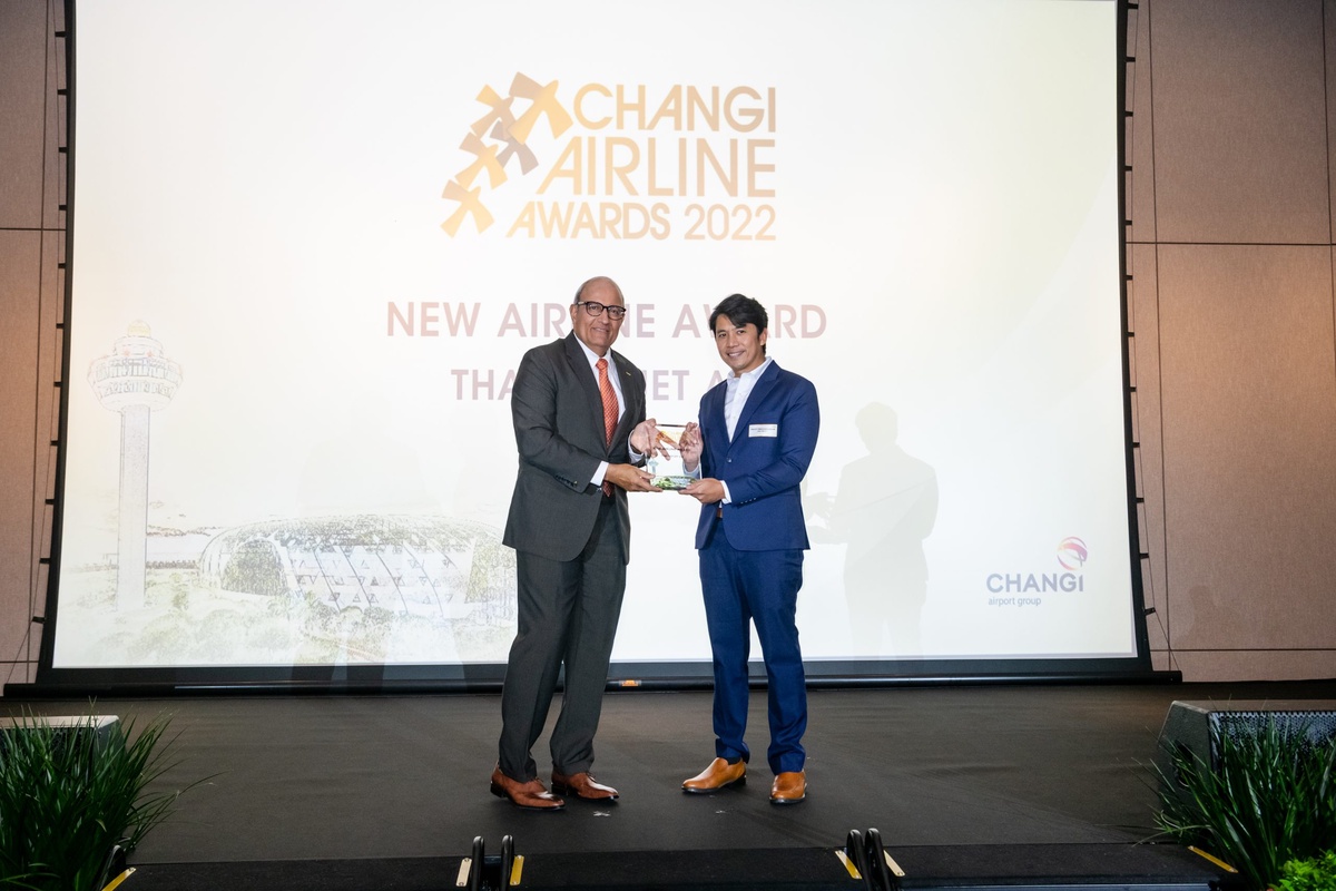 ไทยเวียตเจ็ทคว้ารางวัล New Airline Award จากสนามบินชางงีสิงคโปร์