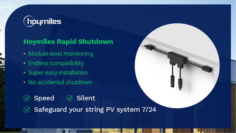 Hoymiles Launches Its Newest Module-level Rapid Shutdown (RSD) System in the US, Thailand and Greater