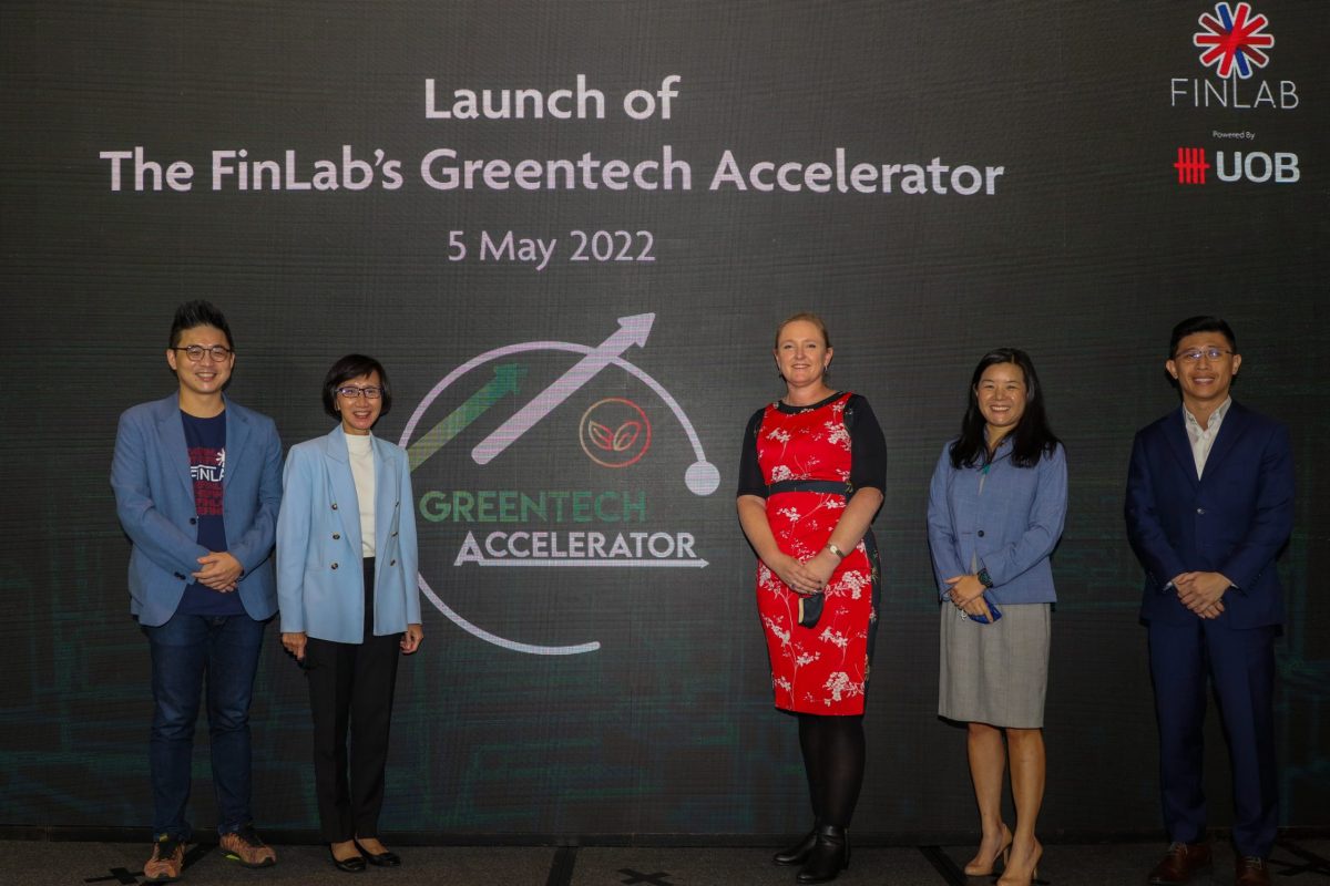 เดอะฟินแล็บ โดยธนาคารยูโอบี เปิดตัวโครงการ The Greentech Accelerator มุ่งบ่มเพาะสตาร์ทอัพและบริษัทผู้ให้บริการเทคโนโลยีเพื่อสิ่งแวดล้อมทั่วโลก