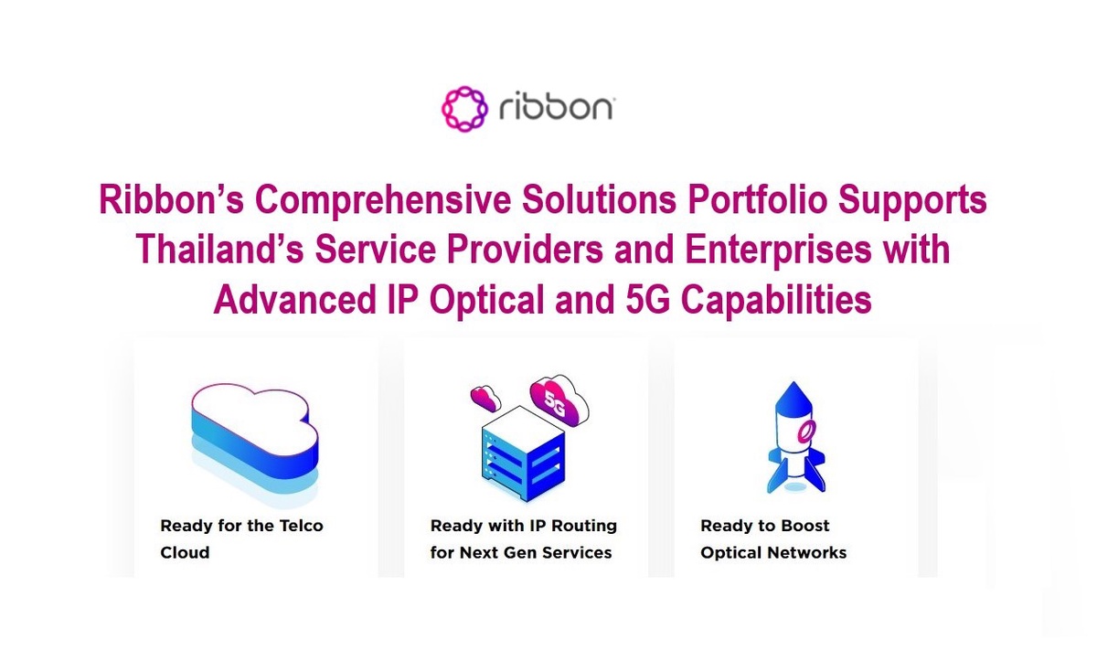 Ribbon's Comprehensive Solutions Portfolio Supports Thailand's Service Providers and Enterprises with Advanced IP Optical and 5G Capabilities