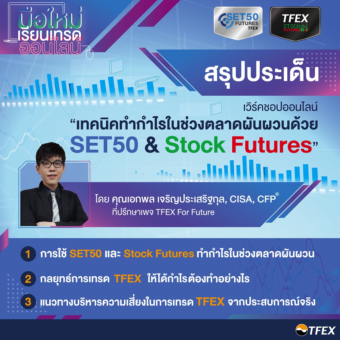 เทคนิคทำกำไรในช่วงตลาดผันผวน ด้วย SET50 Stock Futures