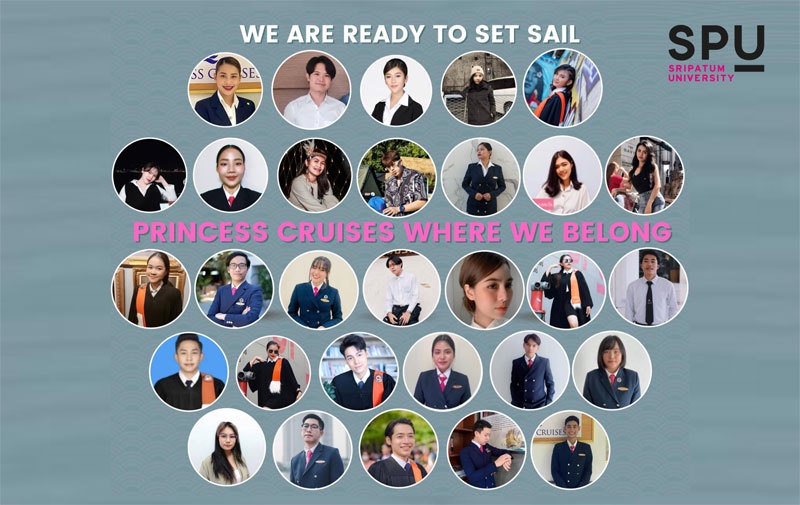 30 บัณฑิตคุณภาพการจัดการบริการธุรกิจเรือสำราญ SPU สุดต๊าซ! ตอบโจทย์เรือสำราญระดับโลก ตบเท้าเข้าเป็นลูกเรือ Princess Cruises
