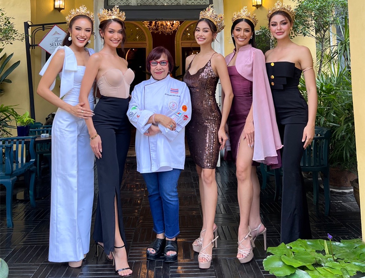 Newly Crowned Miss Grand Thailand 2022 Entourage Visit Blue Elephant Bangkok