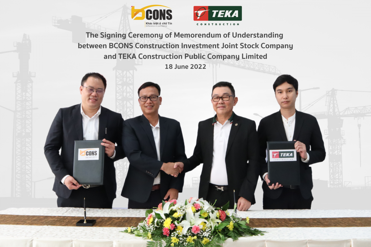 TEKA จับมือ BCONS Group ทำ MOU ต่อยอดงานรับเหมาก่อสร้างไทย-เวียดนาม