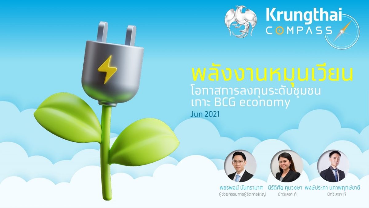 Krungthai COMPASS ชี้ โรงไฟฟ้าพลังงานหมุนเวียนโตรับ BCG economyและสร้างโอกาสแก่ชุมชน