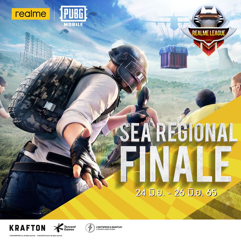 ร่วมให้กำลังใจ 6 ทีมสุดท้ายจากไทย สู้ศึกการแข่งขันรอบสุดท้าย realme League: realme X PUBG MOBILE SEA GRAND FINAL 24-26 มิ.ย.