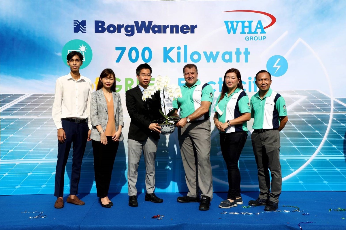 WHAUP - BorgWarner ผนึกกำลังลดโลกร้อน เปิดโครงการพลังงานสะอาด โซล่าร์ รูฟท็อป ขนาด 700 kWp