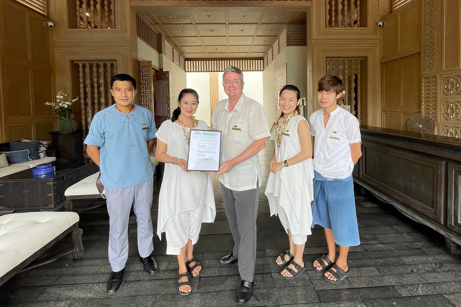 Cape Nidhra Hotel, Hua Hin Proudly Receives the Certificate of Travelers' Choice Best of the Best from TripAdvisor Awards 2022