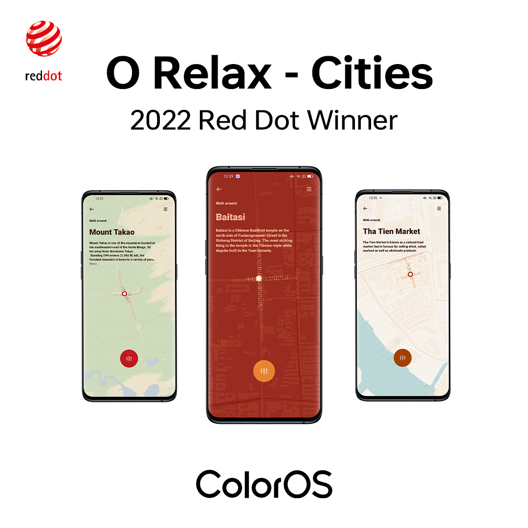 OPPO ColorOS 12 คว้า 4 รางวัล Red Dot Award: Brands Communication Design 2022