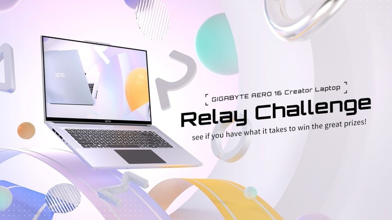 GIGABYTE Holds Global Campaign AERO 16 Relay Challenge Featuring Color Accurate Laptops For Creators