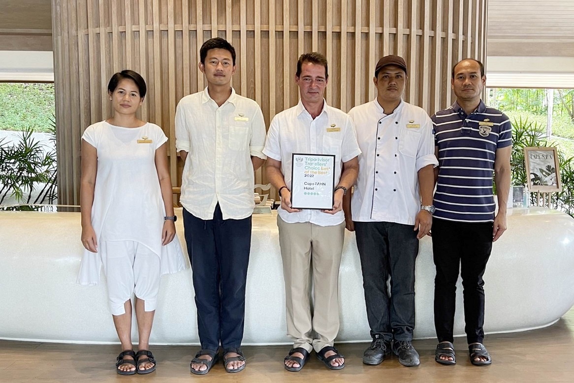 Cape Fahn Hotel, Private Islands, Koh Samui, Proudly Receives the Certificate of Travelers' Choice Best of the Best from TripAdvisor Awards 2022