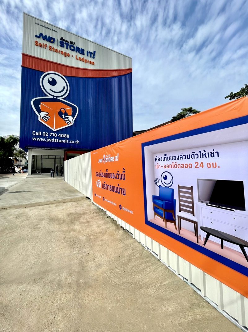 JWD launches 'JWD Store It!' Ladprao branch on auspicious day - '9.9' Largest storage space of 4,000 sq.mts., with drive-in and single-room services