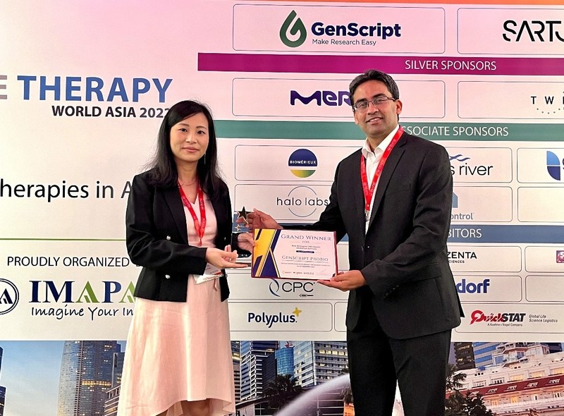 GenScript Receives Best Cell Gene Therapy Supplier Award: Gene Editing and GenScript ProBio Receives Best Biologics CMO Awards: Upstream Processing Analytical Services