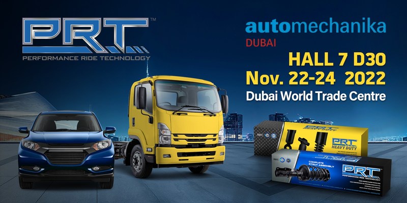 Performance Ride Technology (PRT) Bringing World Class Automotive Products to Automechanika Dubai 2022 Trade Show