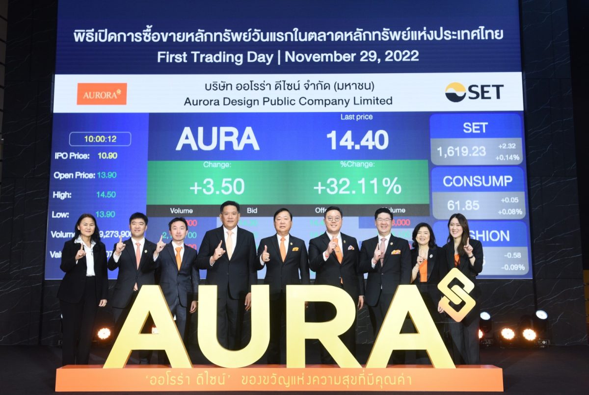 AURA โชว์ฟอร์มหุ้นตัวแรกที่ประกอบธุรกิจร้านค้าปลีกทองรูปพรรณของประเทศไทย มุ่งขับเคลื่อนนวัตกรรม ปักธงขยายสาขาและพอร์ตธุรกิจรับขายฝาก