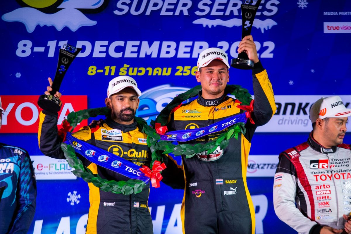 แซนดี้คว้าแชมป์ Super Car GT3 สมัยที่ 3 ศึกรถยนต์ทางเรียบ บี-ควิก ไทยแลนด์ ซูเปอร์ ซีรีส์ 2022