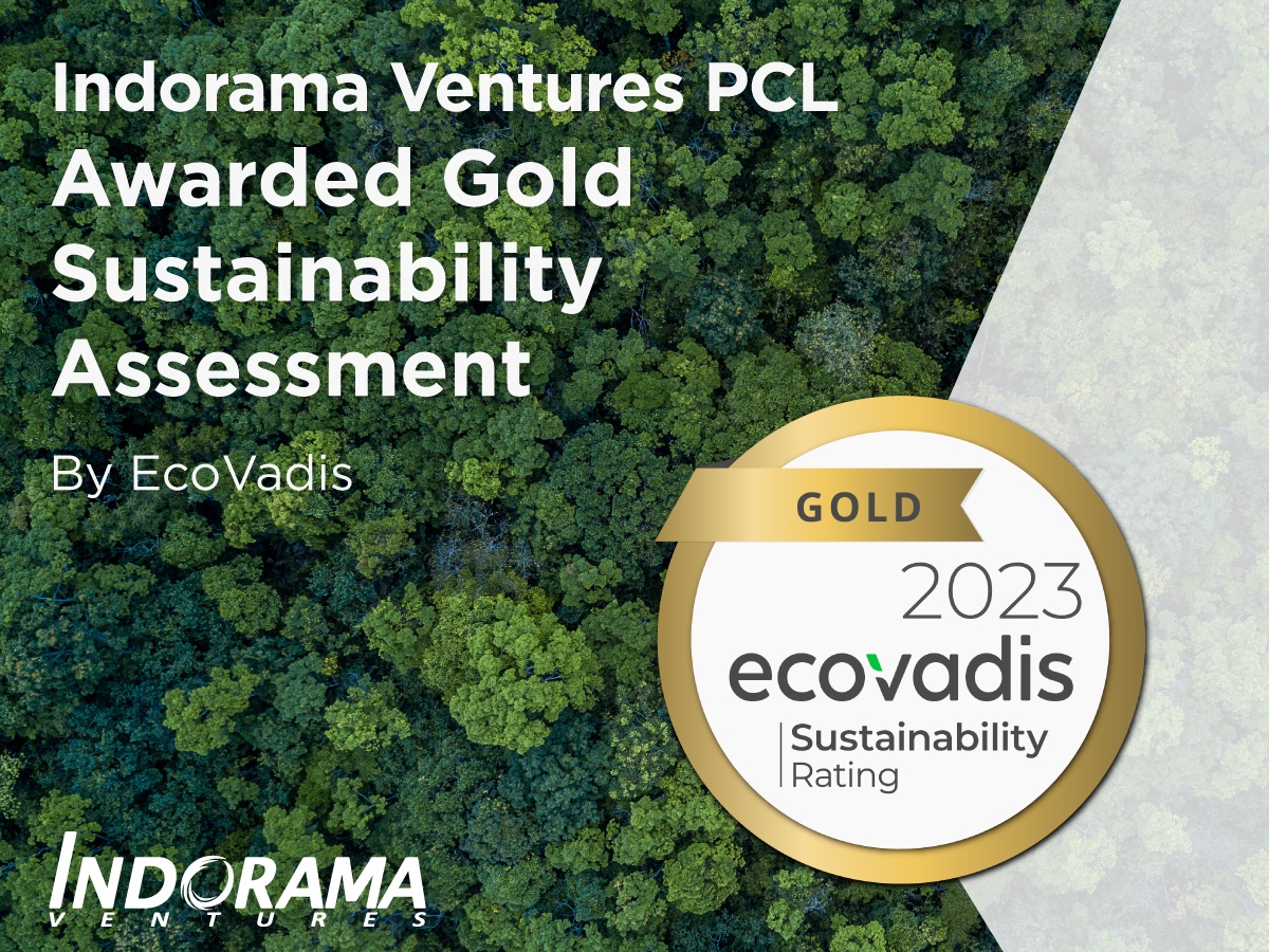 อินโดรามา เวนเจอร์ส คว้ารางวัลระดับ Gold Medal จาก EcoVadis สำหรับการจัดการด้านความยั่งยืนในห่วงโซ่อุปทาน