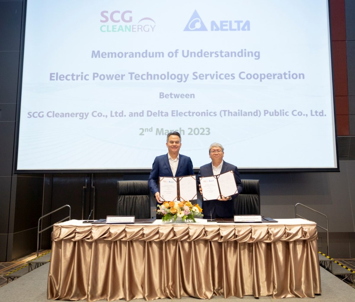 เดลต้า ประเทศไทย และ เอสซีจี คลีนเนอร์ยี่ ลงนามความร่วมมือด้านการบริการพลังงานทดแทน เพื่อเป้าหมาย RE100 และการปล่อยคาร์บอนสุทธิเป็นศูนย์