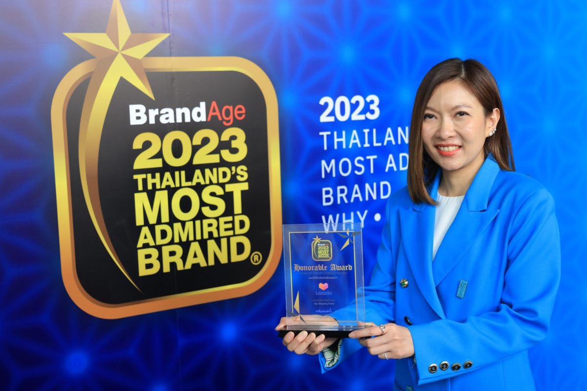 ลาซาด้า คว้ารางวัลสุดยอดแบรนด์ครองใจผู้บริโภค 2023 Thailand's Most Admired Brand ต่อเนื่องเป็นปีที่ 3