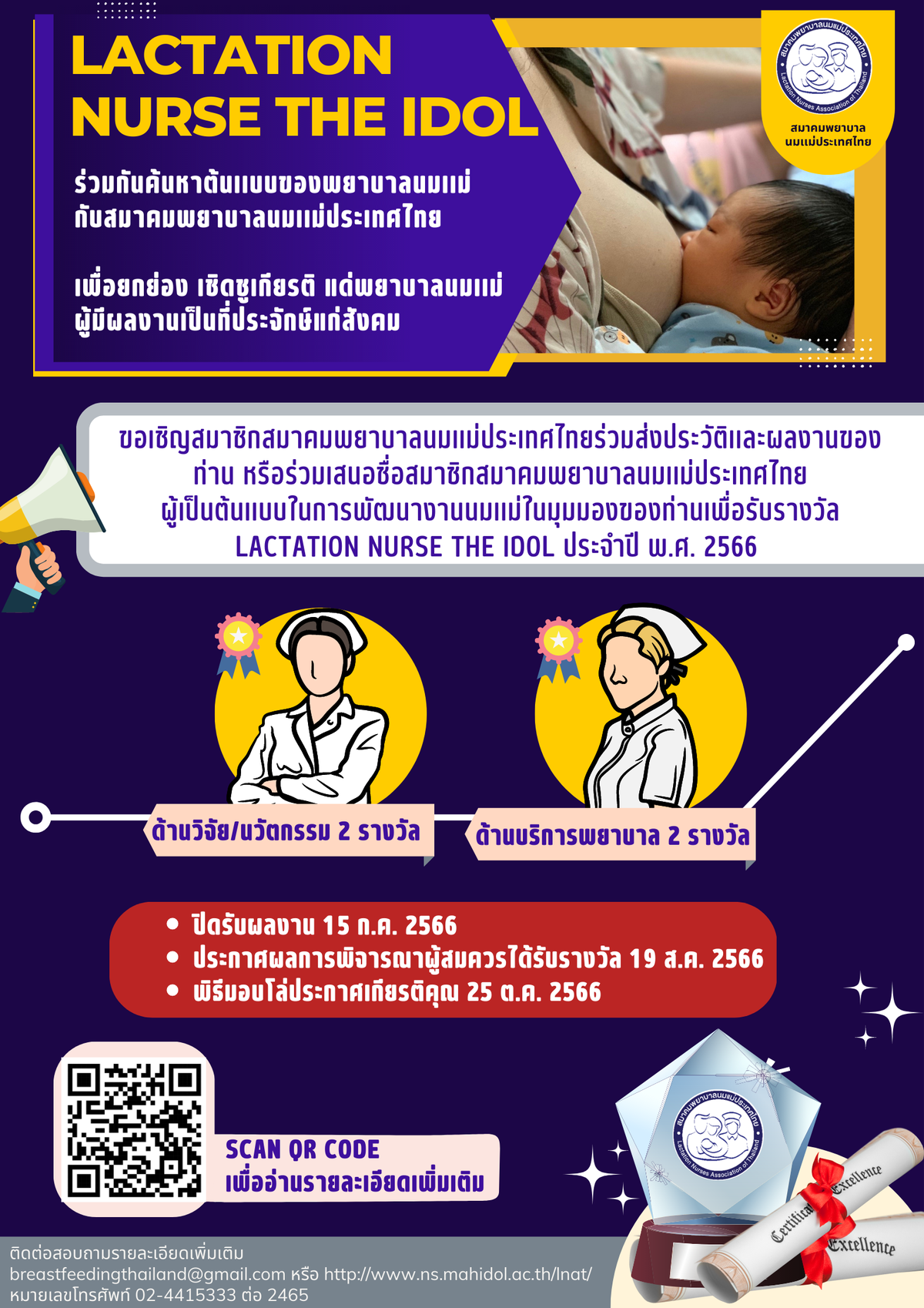 มาร่วมกันค้นหาต้นแบบของพยาบาลนมแม่ Lactation Nurse The Idol กับสมาคมพยาบาลนมแม่ประเทศไทย