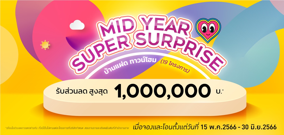 ควอลิตี้เฮ้าส์ ส่งแคมเปญ MID YEAR SUPER SURPRISE มอบส่วนลดสูงสุด 1,000,000 บาท*