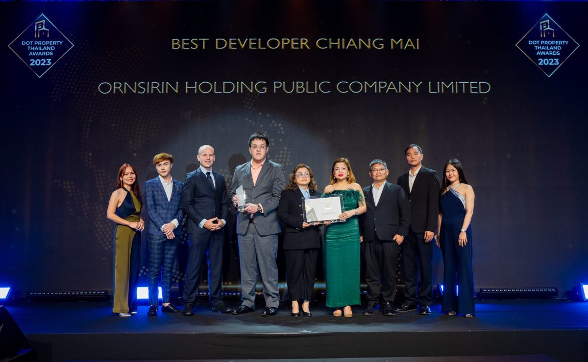 ORN คว้า 2 รางวัล Best Developer และ Best Condominium Interior Design Chiangmai ในงาน Dot Property Thailand Awards 2023