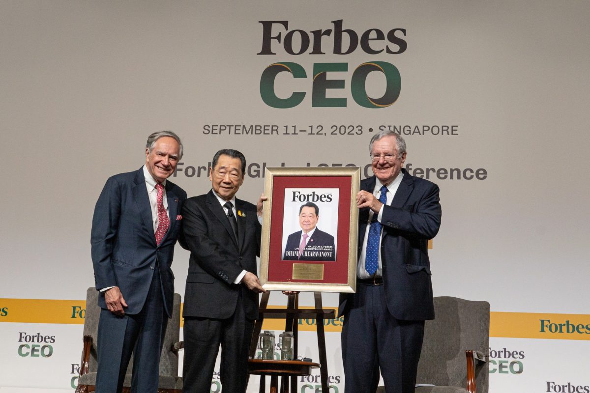 Forbes มอบรางวัลเกียรติยศหนึ่งเดียว MALCOLM S. FORBES LIFETIME ACHEIVEMENT แก่ท่านประธานอาวุโส ธนินท์ เจียรวนนท์