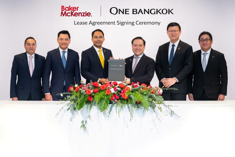 One Bangkok signs a new office leasing contract with Baker McKenzie, marking the first 'Green Lease' pioneering model in Thailand
