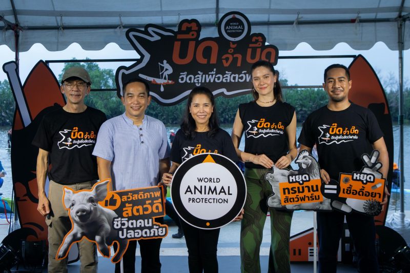 องค์พิทักษ์สัตว์แห่งโลก ประเทศไทย รณรงค์ต้านเชื้อดื้อยาจากฟาร์มอุตสาหกรรม คิกออฟแคมเปญ บึ๊ด จ้ำ บึ๊ด ฮึดสู้เพื่อสัตว์ฟาร์ม