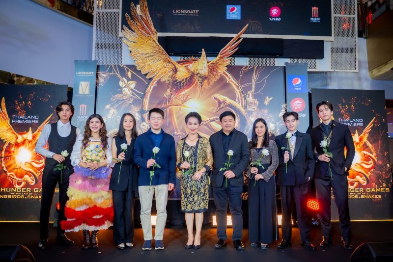 มงคลเมเจอร์ ร่วมกับ เมเจอร์ กรุ้ป พร้อมด้วย เป๊ปซี่ และ พิซซ่า ฮัท ปิดอารีนา เมเจอร์ รัชโยธิน จัด The Hunger Games: The Ballad of Songbirds Snakes Thailand Premiere