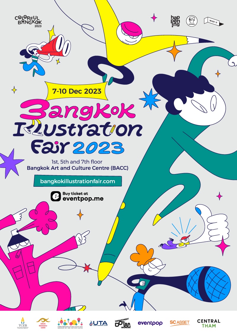 Bangkok Illustration Fair 2023, tickets are now available. Prepare to showcase the artworks of 167 artists from Thailand and around the world.