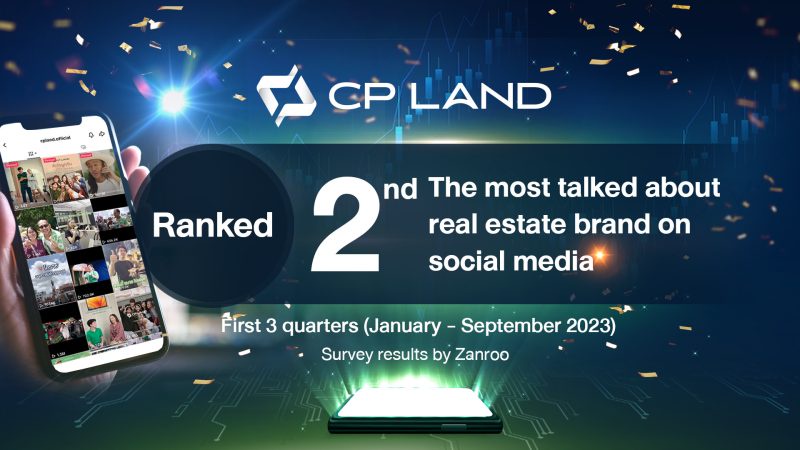 CP LAND Ranks 2nd for Social Media Real Estate Brand in 3 Quarters by Zanroo