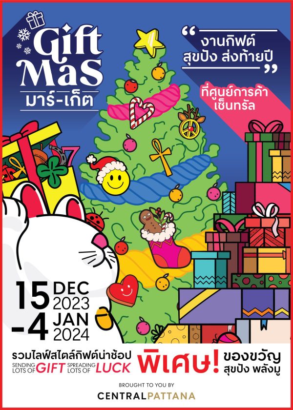 Central Pattana invites everyone to shop for wonderful gifts for all lifestyles and welcomes all Mutelu in 'Giftmas 2024' at Central shopping centers from 15 Dec 2023