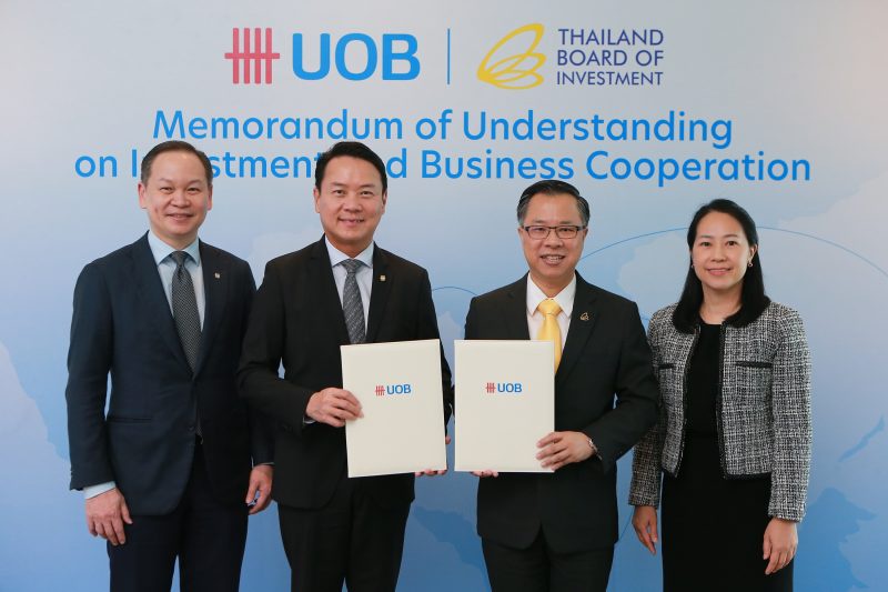 บีโอไอ จับมือ ยูโอบี ลงนามความร่วมมือ ดึงเม็ดเงินลงทุนต่างชาติเข้าไทย และส่งเสริมการลงทุนทั่วอาเซียน